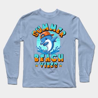 Summer Beach Vibes - Dabbing Dolphin Long Sleeve T-Shirt